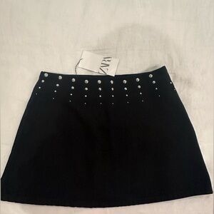 Zara Black Skirt with Embellishments